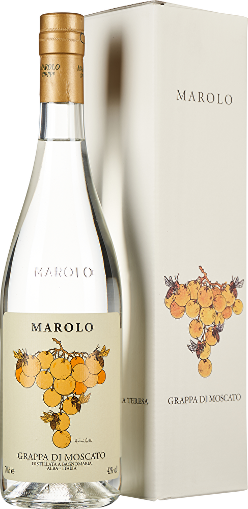 Marolo Grappa di Moscato 0,7 Liter im Geschenkkarton