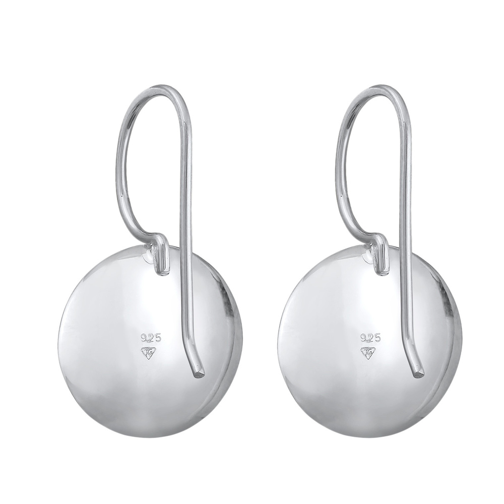 Nenalina Nenalina Boucles d'Oreilles en argent  boucles d'oreilles dames rondes avec surfa Boucles d'oreilles