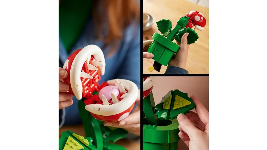 LEGO Super Mario 71426 Piranha-Pflanze Set, bewegliche Figur als Deko