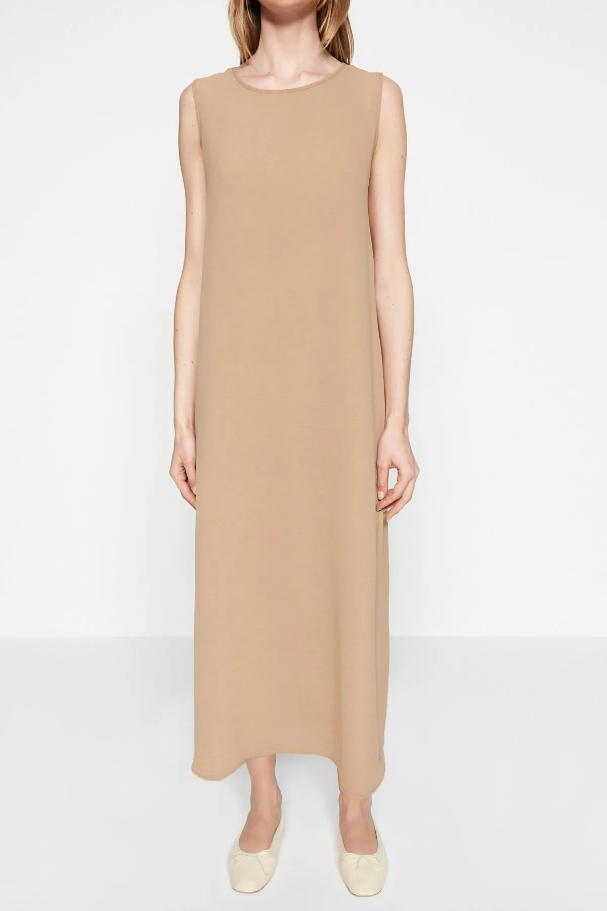 Trendyol Modest  Schwarz-Beige 2er-Pack Unterwäsche Aerobin Woven Lining Dress TCTSS23EB00146