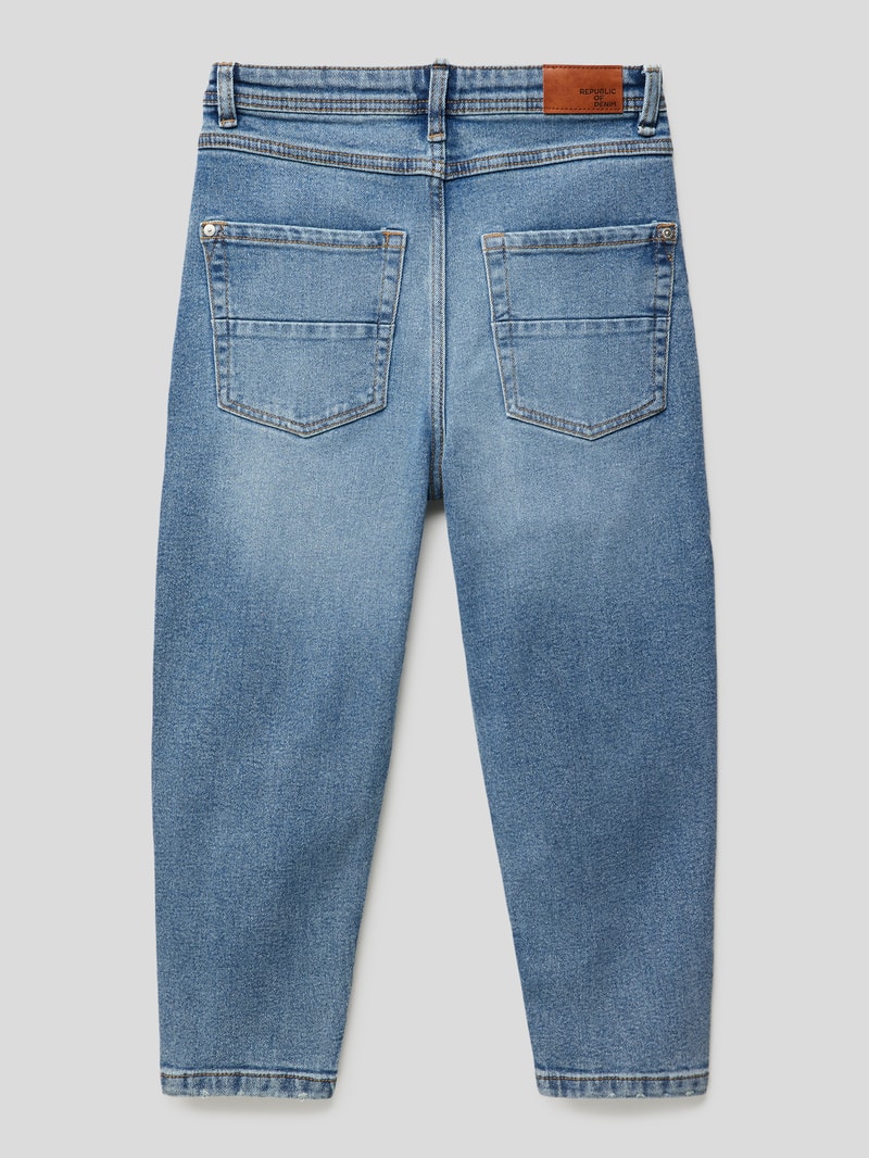 Balloon Fit Jeans im 5-Pocket-Design Modell 'CROPPED' in jeans