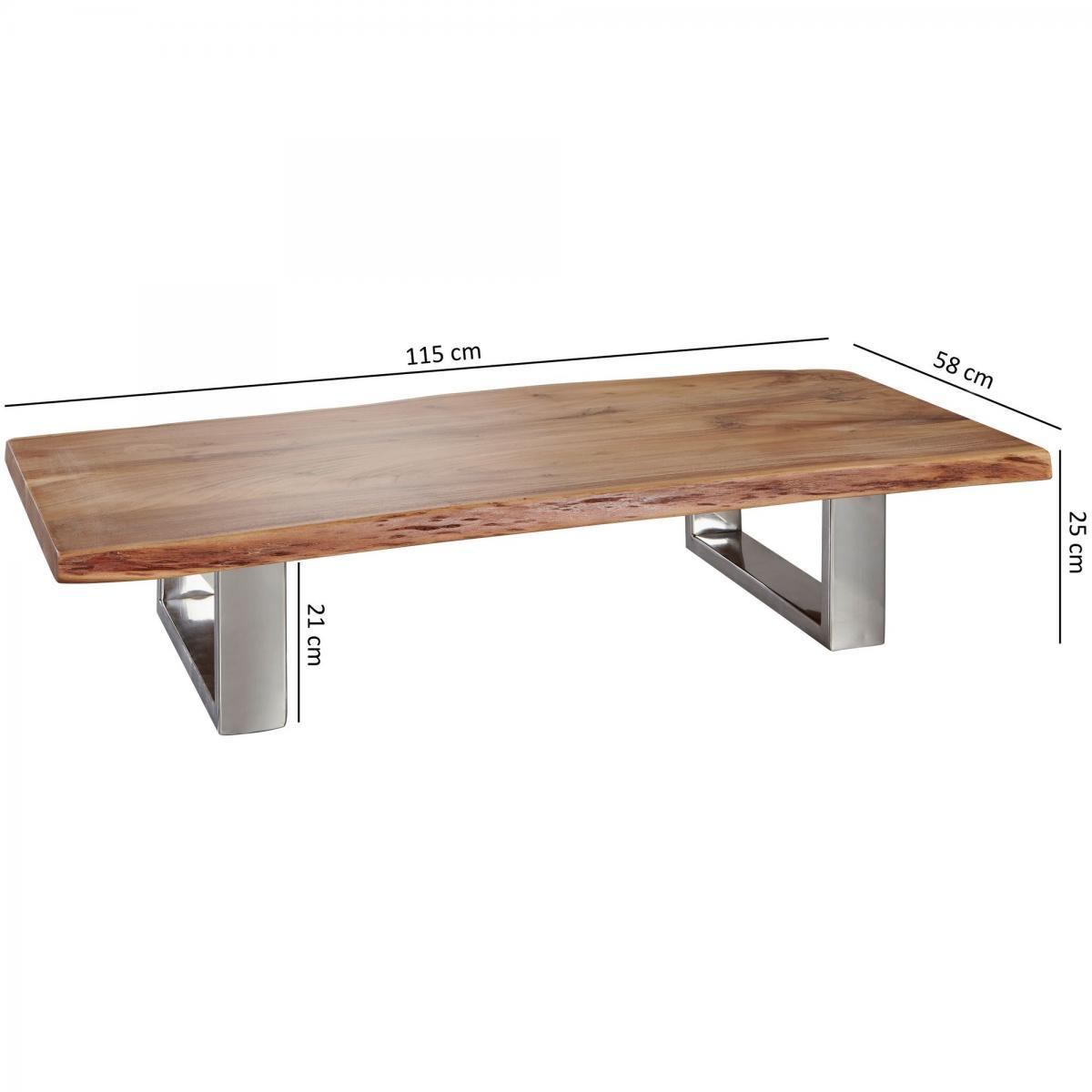 Wohnling Couchtisch ASURA 115 x 25 x 58 cm Akazie