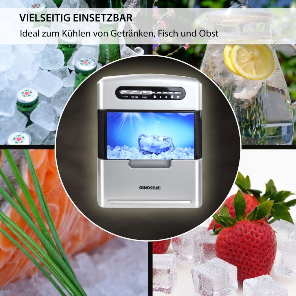 Syntrox Elektrischer Eiswürfelbereiter Syntrox Digitaler Edelstahl Eiswürfelbereiter mit Bedienfeld