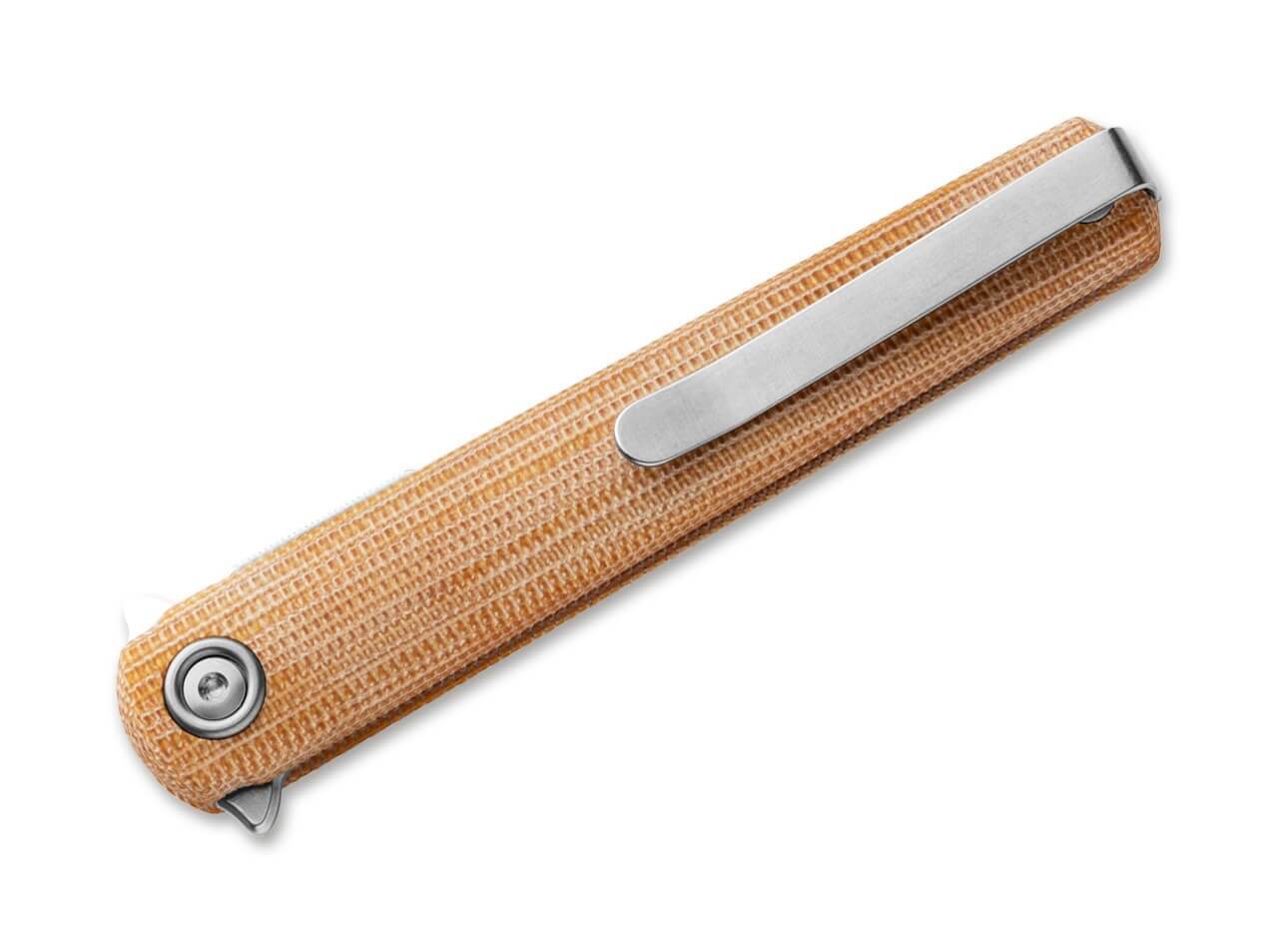 Flame Light Drop Point Micarta Natural