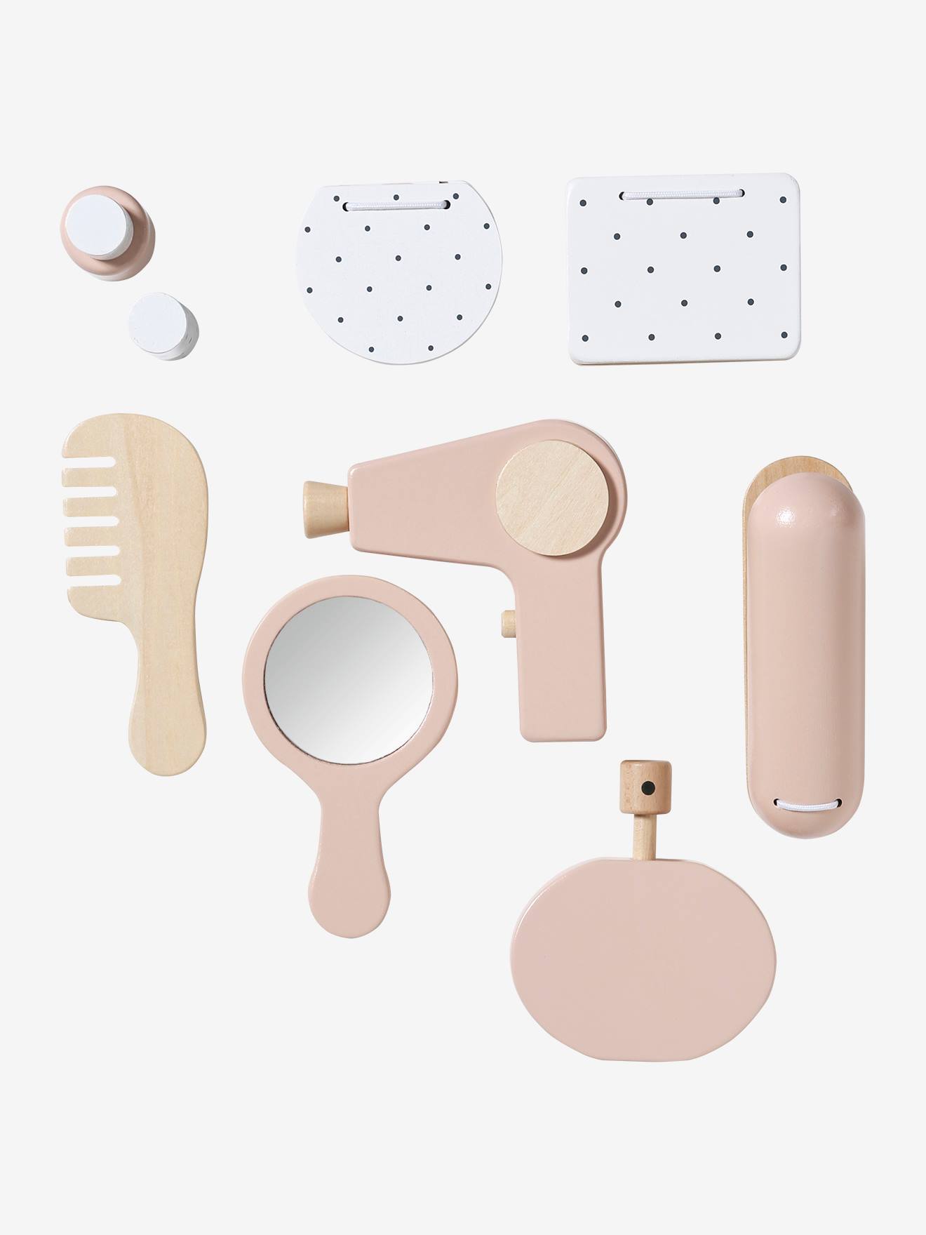 Vertbaudet Kinder Schminktisch mit Zubehör, Holz FSC - rosa