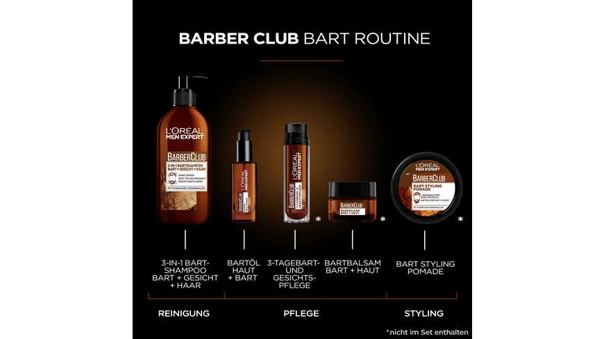 L'oréal Men Expert Barber Club Bart und Haar Styling Pomade 75ml mit ätherischem Zedernholzöl 75 ml