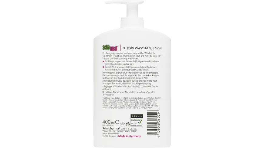 Sebamed Flüssig Wasch-Emulsion im Spender 400 ml