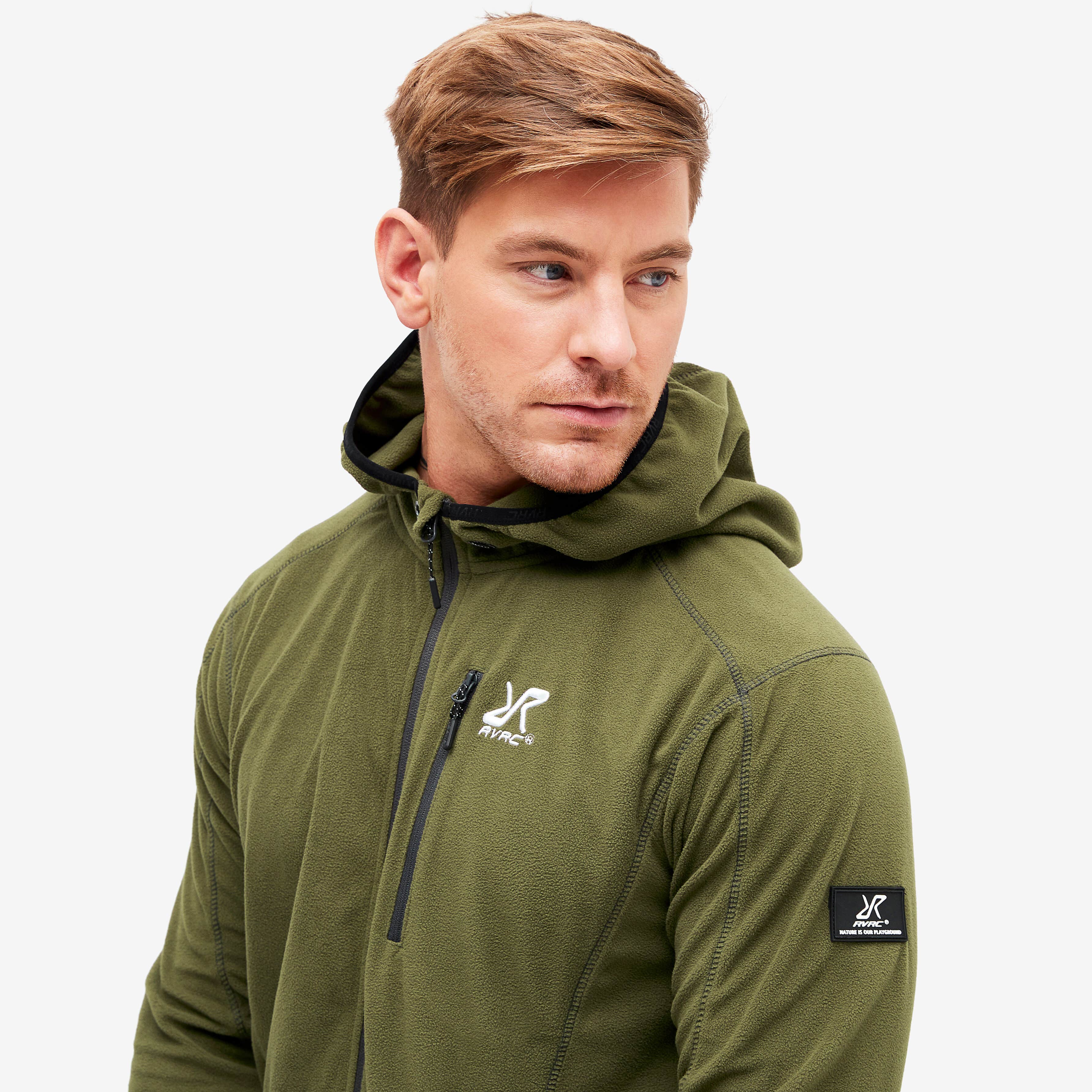 Trekker Hoodie Homme Dark Olive