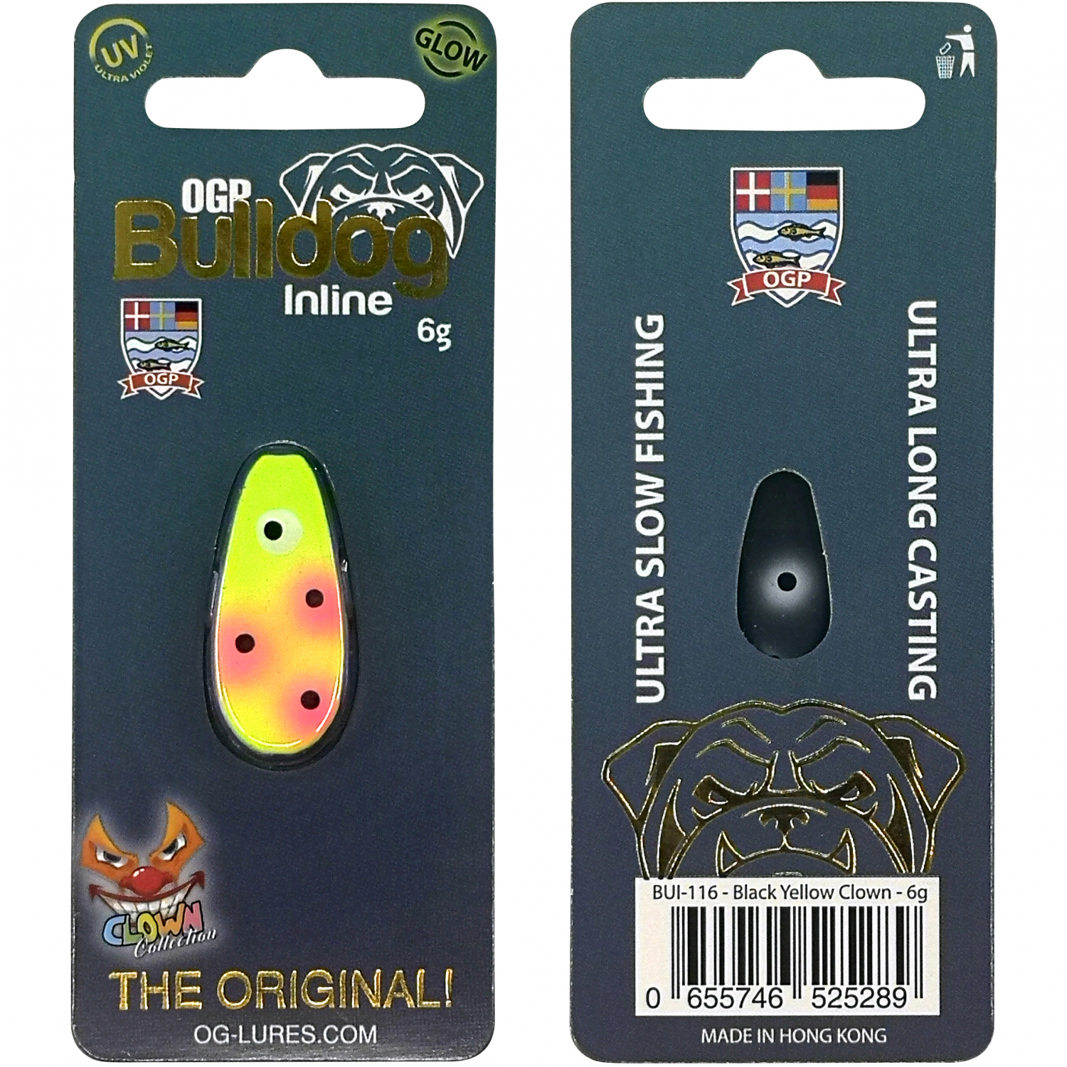 OGP Kunstköder Bulldog Inline (Black Yellow Clown)