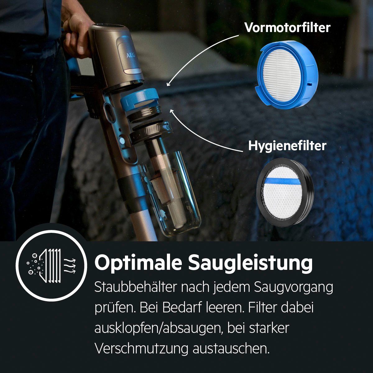 AEG Akku-Hand-und Stielstaubsauger Ultimate 8000 AP81A25ULT, beutellos, 5-stufige Filtration