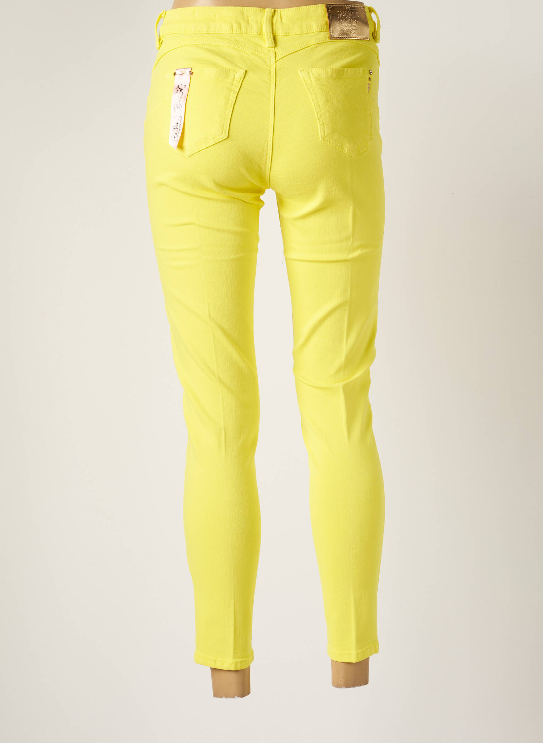 Fracomina Jeans Coupe Slim Femme couleur jaune