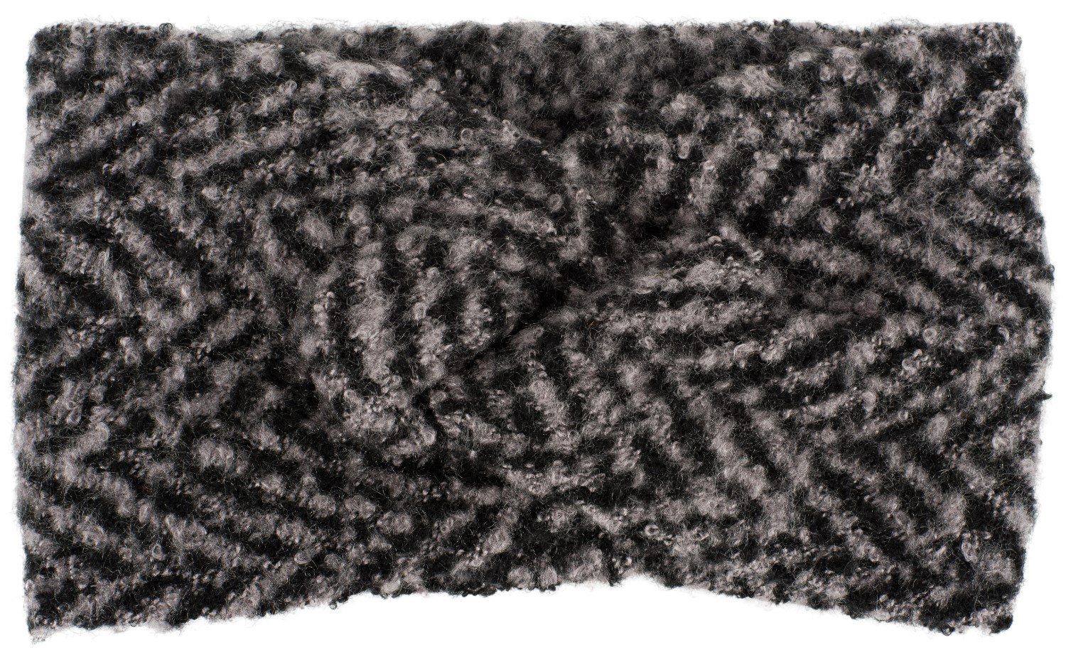 styleBREAKER Stirnband (1-St) Web Stirnband mit Zacken Muster und Twist Knoten