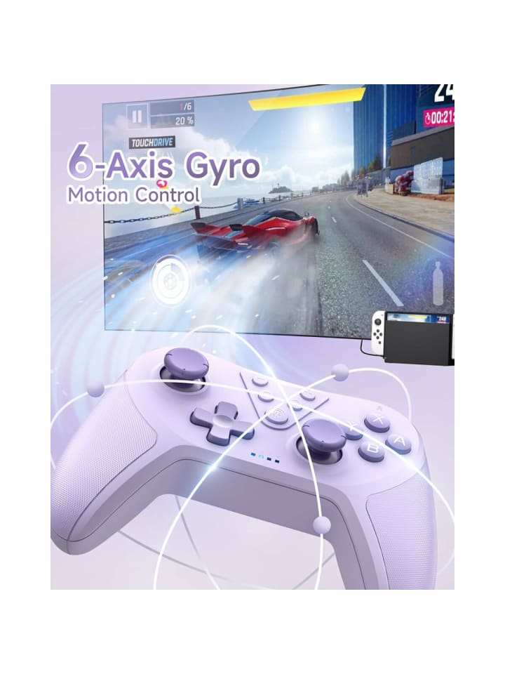 COFI 1453 Bluetooth Controller, Switch Controller mit 6-Axis Motion in Lila günstig kaufen 1