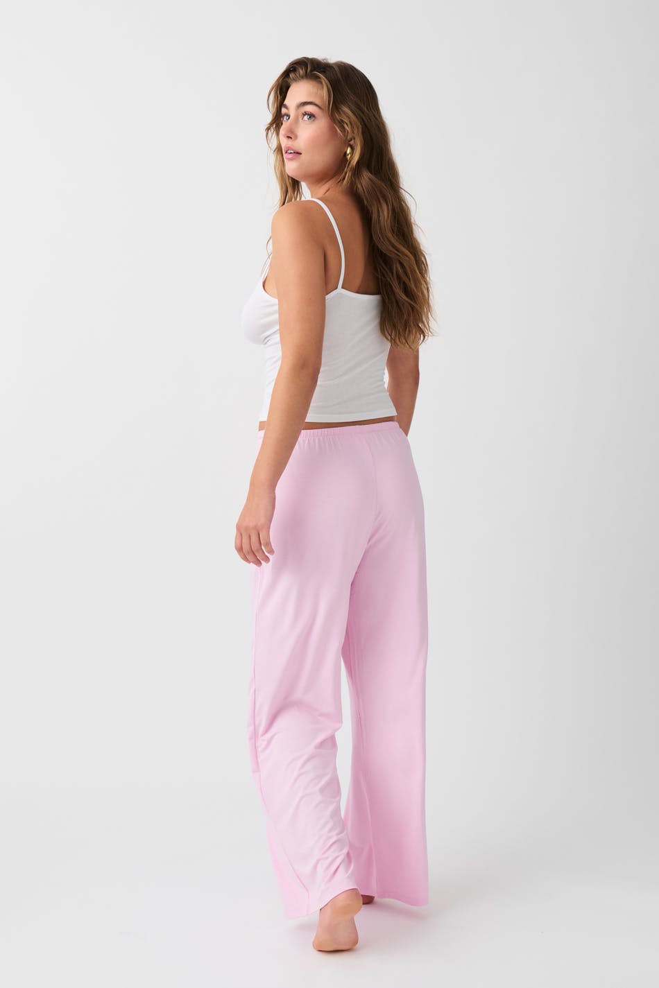 Drawstring wide trousers