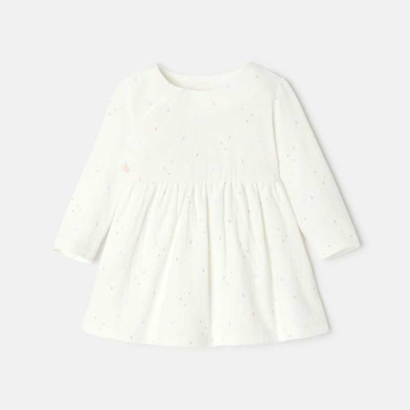 Robe à manches longues en coton bio naissance Absorba
