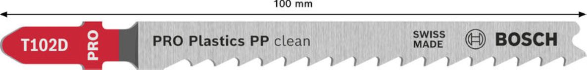 Bosch Blue Accessories 2608665239 PRO Plastics PP clean T102D stiksavklinge 100 mm 2-delt