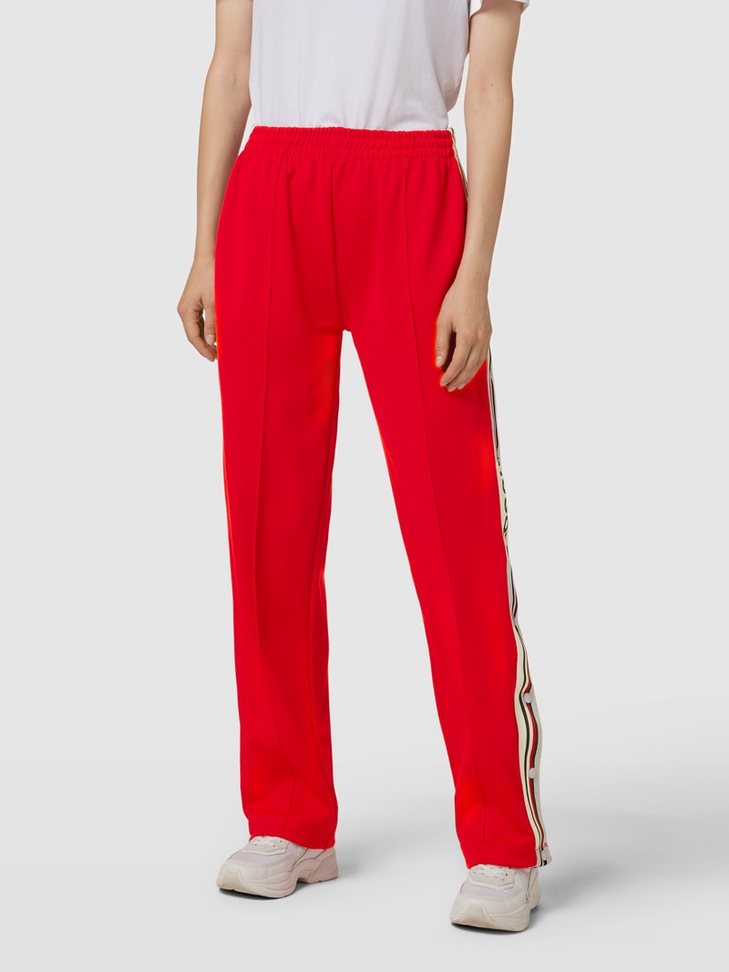 Sweatpants mit seitlichen Druckknöpfen Modell 'LUISE' in rot
