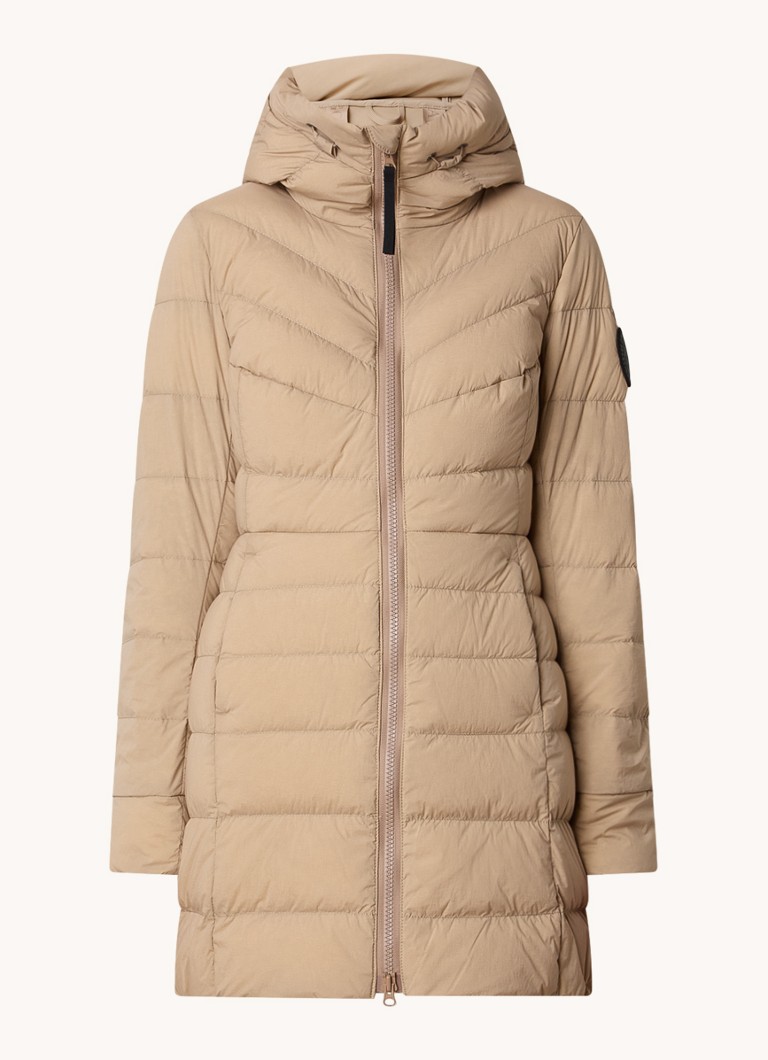Jachetă matlasată Canada Goose Clair cu umplutură de puf și buzunare cu fermoar.