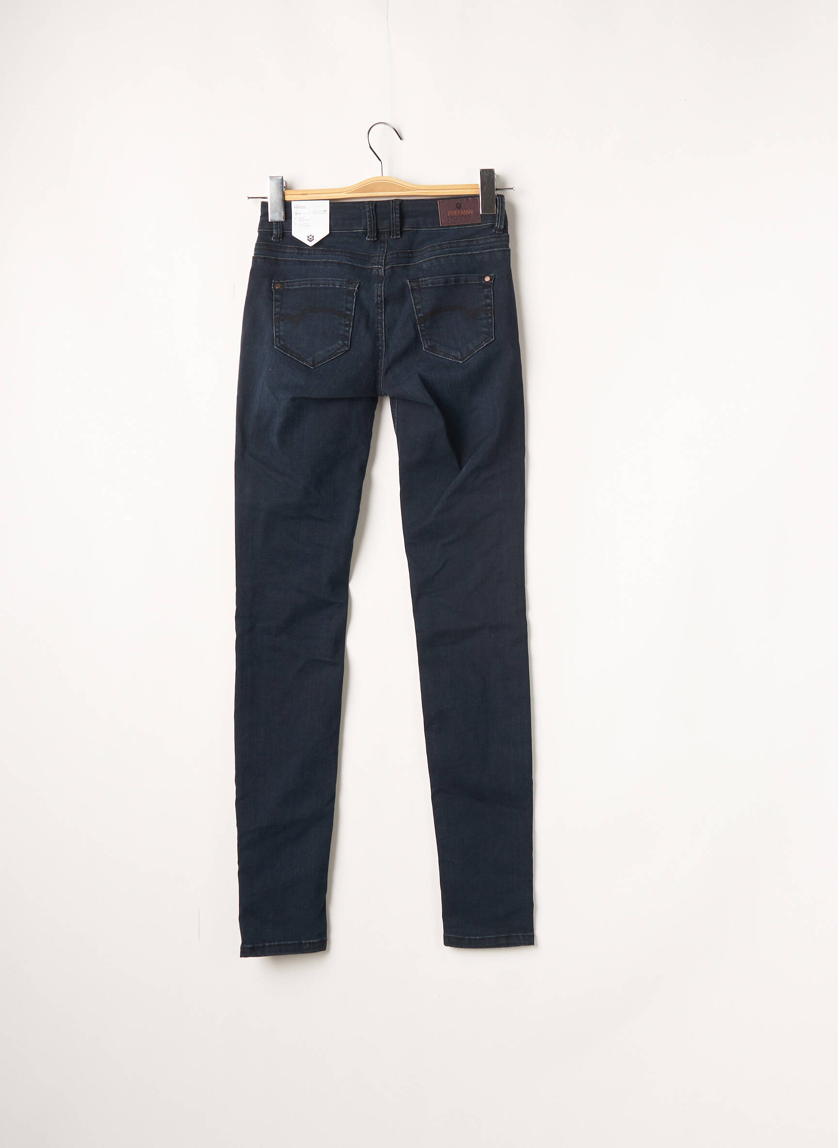 Freeman T Porter Jeans Coupe Slim Femme couleur bleu