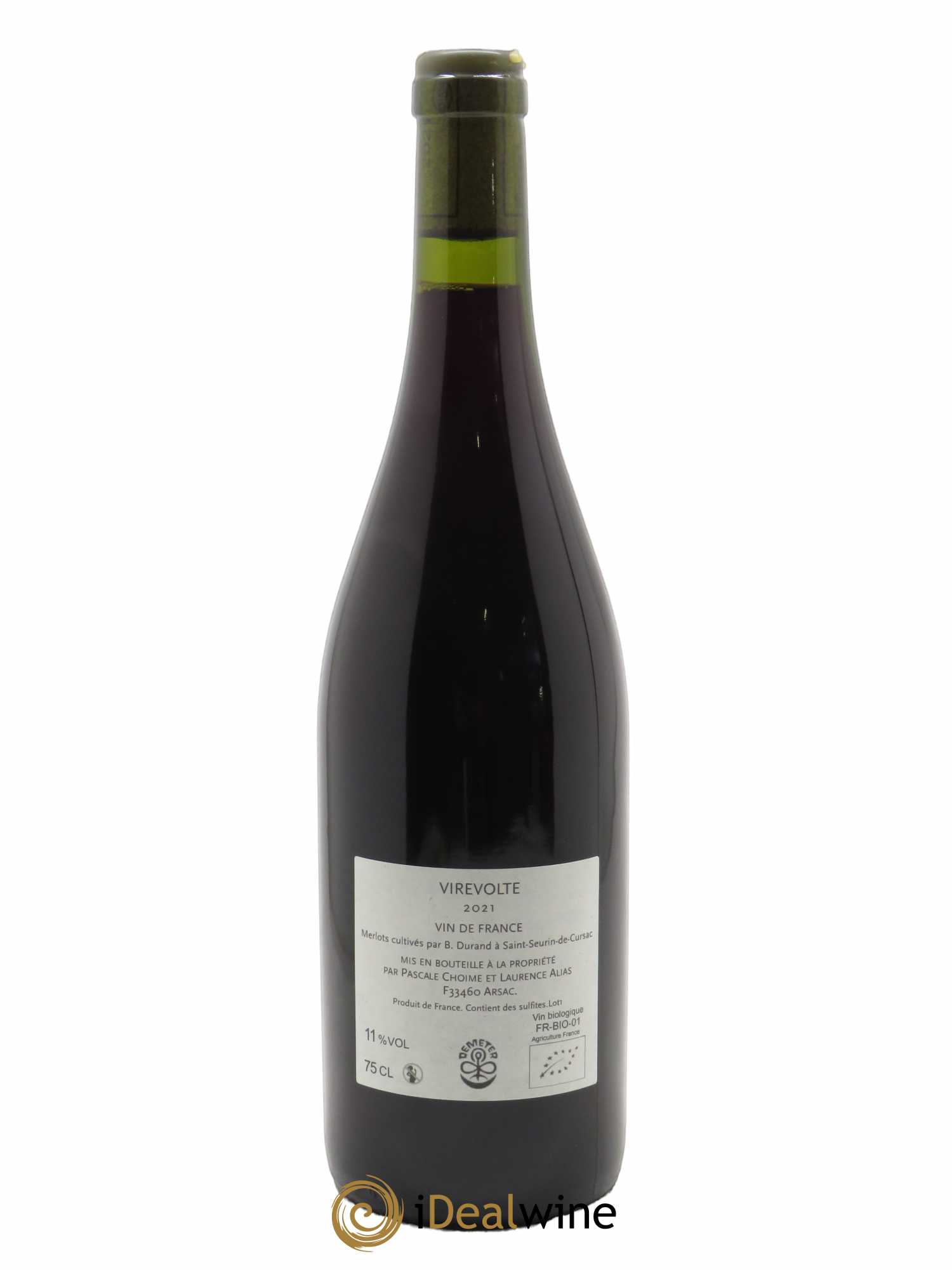 Les Closeries des Moussis - Virevolte  2021 - Lot de 1 Bouteille
