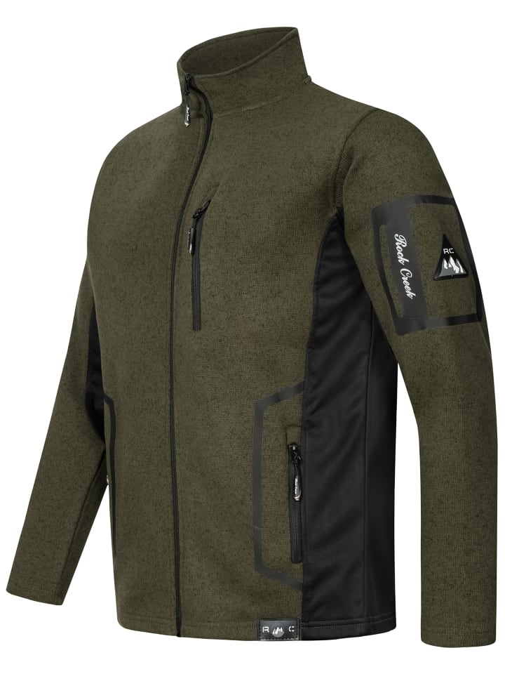 Rock Creek Fleecejacke in Dunkelgrün günstig kaufen