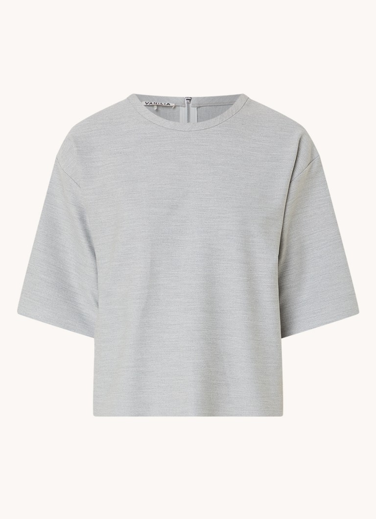 Vanilia Top with round collar and stretch
