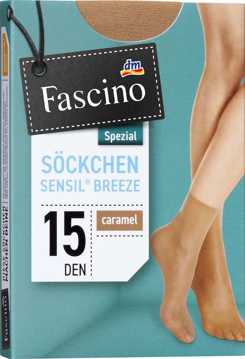 Söckchen mit kühlender Faser SENSIL® BREEZE caramel Gr. 39-42, 15 DEN, 1 St