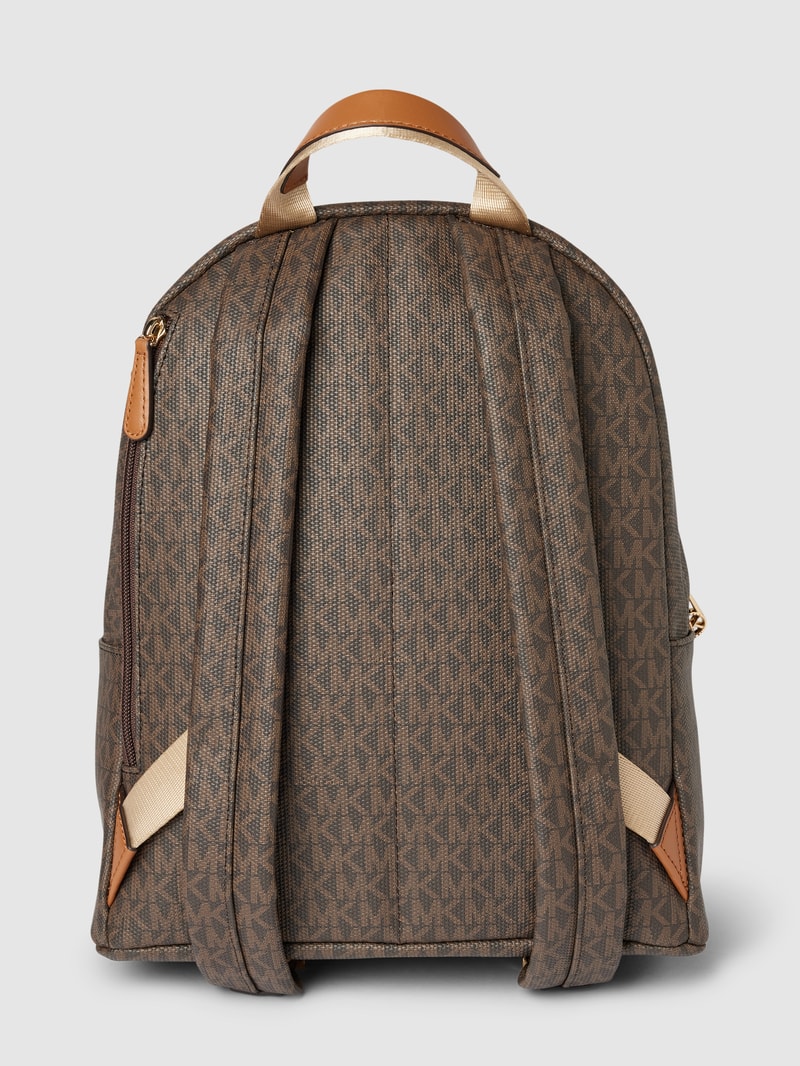 Rucksack mit Allover-Logo-Muster Modell 'SLATER' in mittelbraun