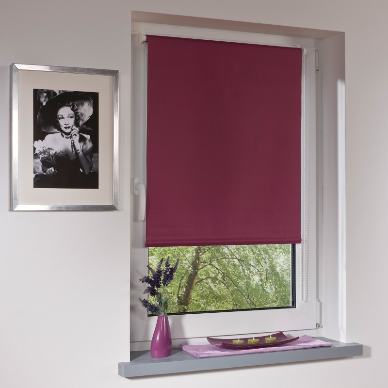 Powertec Bella Casa Klemmfix-Rollo, ca. 150 x 45 cm, brombeere