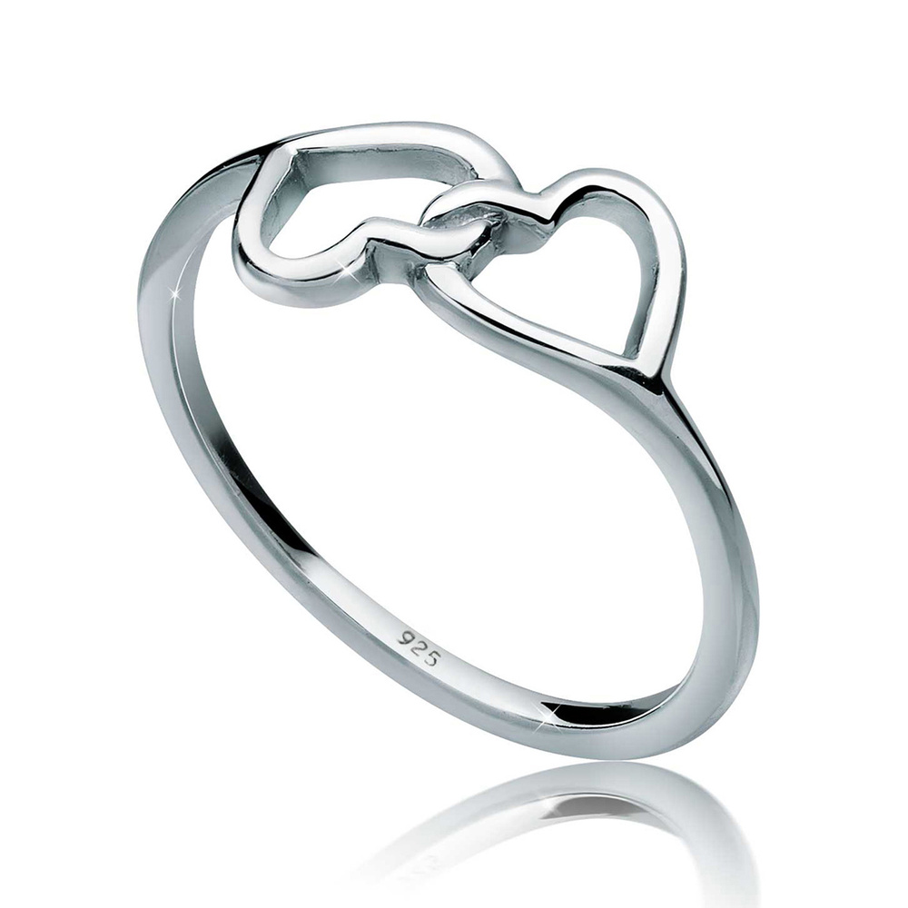 Elli Elli Bague Femmes symbole de cœur relié en argent sterling 925 Bague
