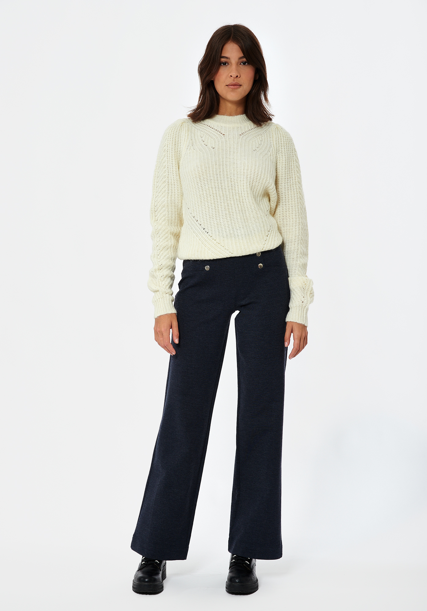 FOUJE  Pull en maille blanc Femme