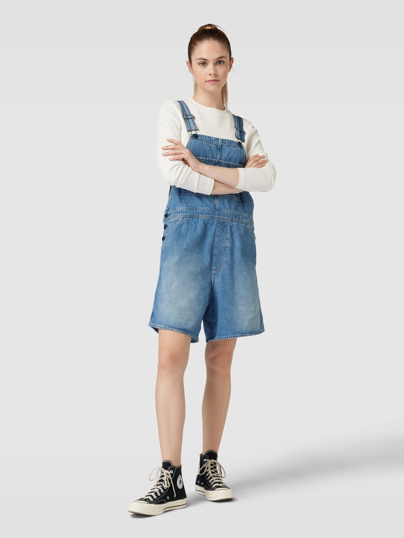 Latzhose mit Eingrifftaschen Modell 'Faeroes' in jeans