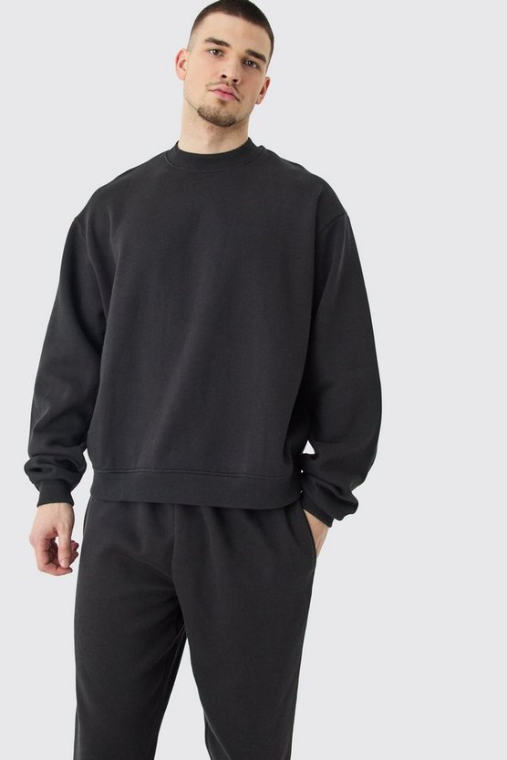Tall kastiger Oversize Sweatshirt-Trainingsanzug