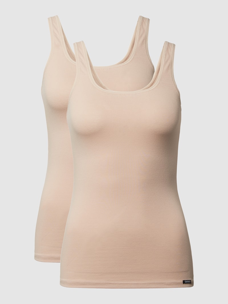 Tanktop im 2er-Pack in beige