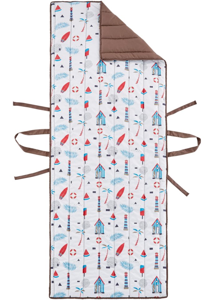 Stranddecke mit maritimen Print
