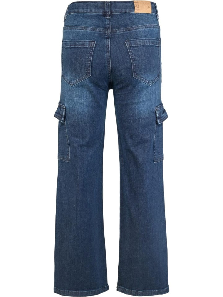 Blue Effect Wide Leg Cargojeans slim fit in dark blue günstig kaufen