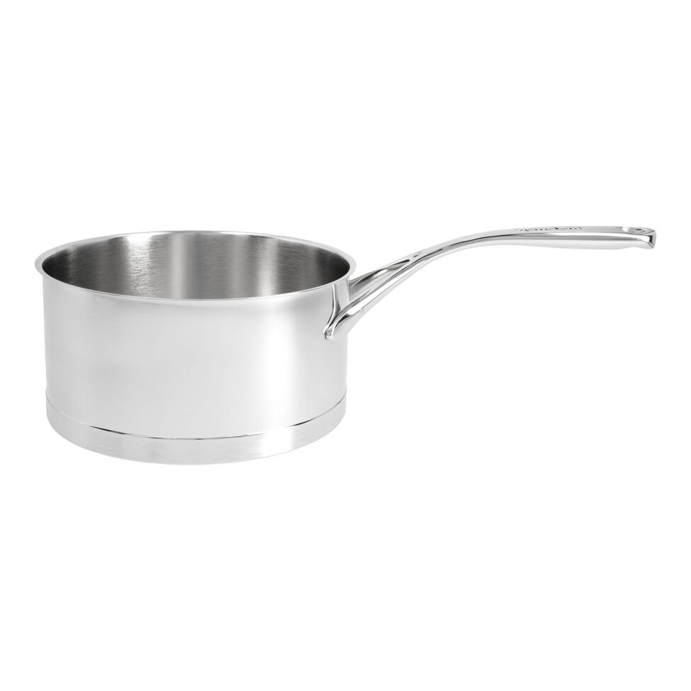 Stieltopf ohne Deckel 20 cm, 18/10 Edelstahl, Silber