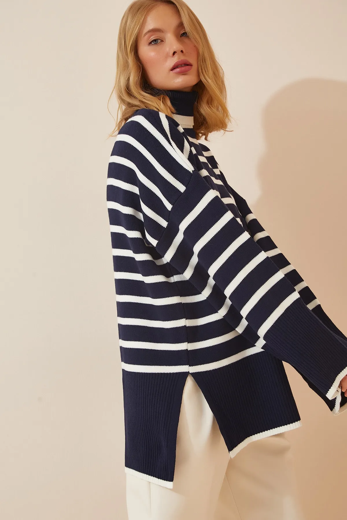 Happiness İstanbul  Pullover - Dunkelblau - Oversized