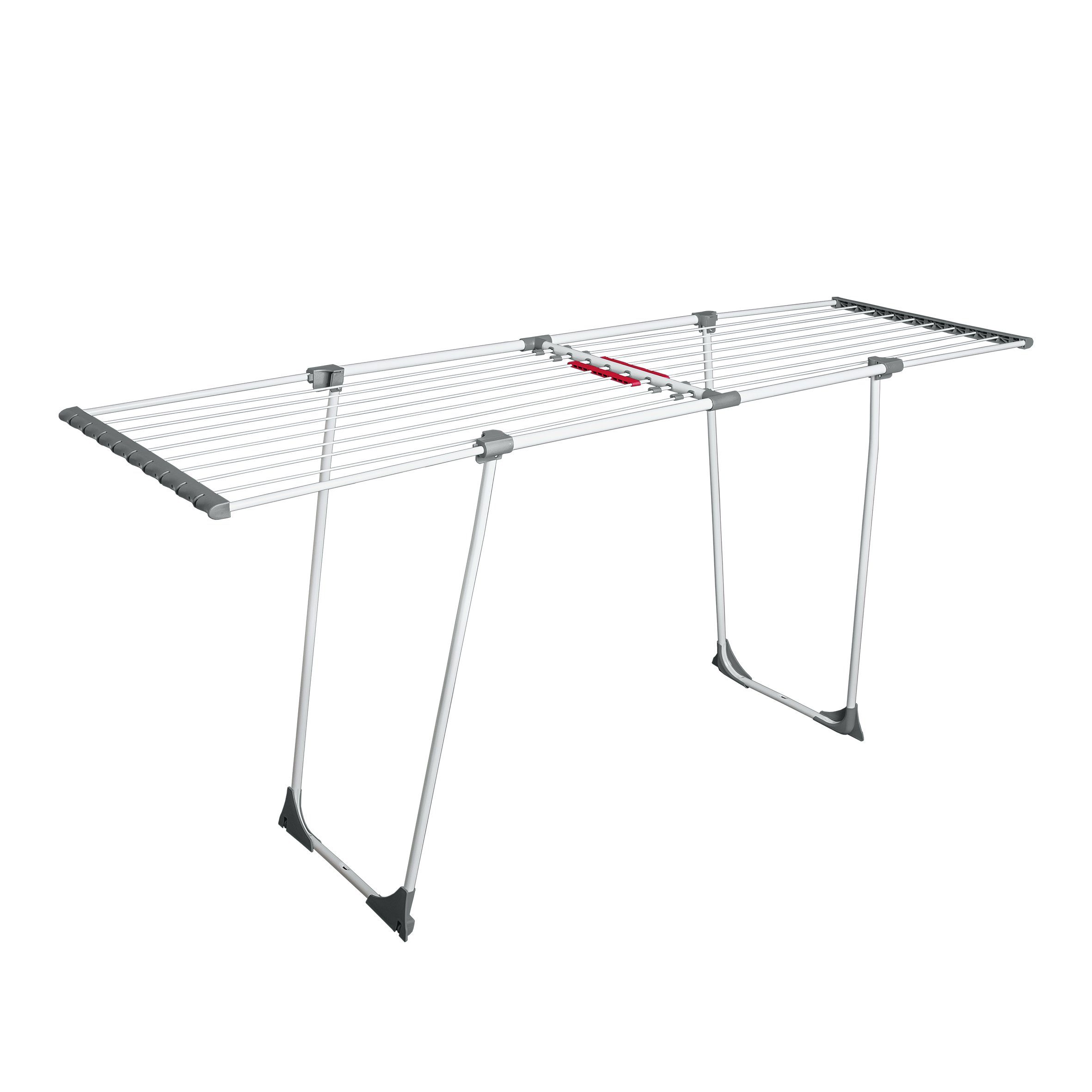 habeig Wäscheständer Wäschetrockner Wäscheständer ausziehbar 113x55x6cm Standfüße Rollen, 20m Trockenfläche