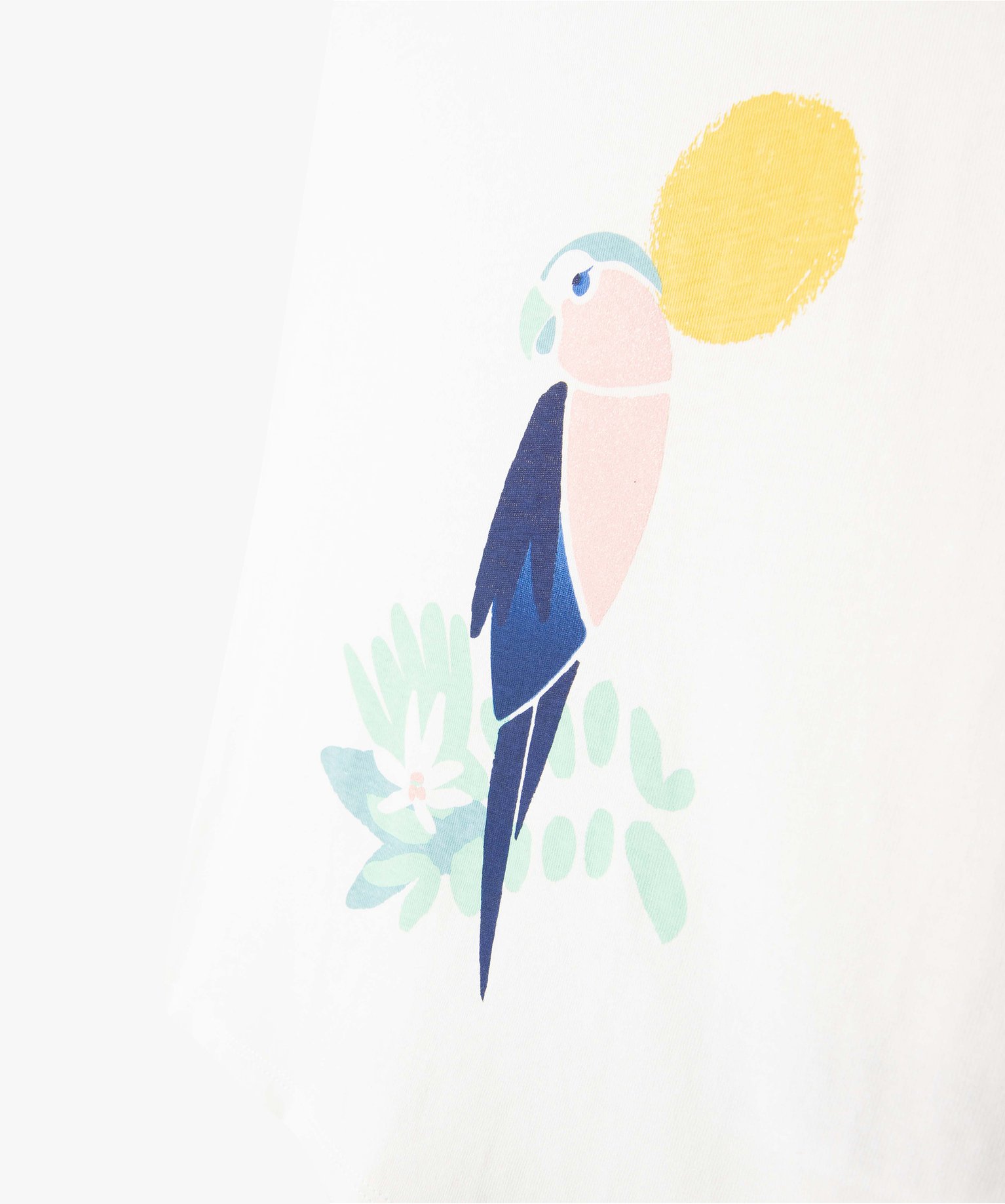 Tee-shirt fille ample à manches courtes avec motif pailleté ecru | GEMO