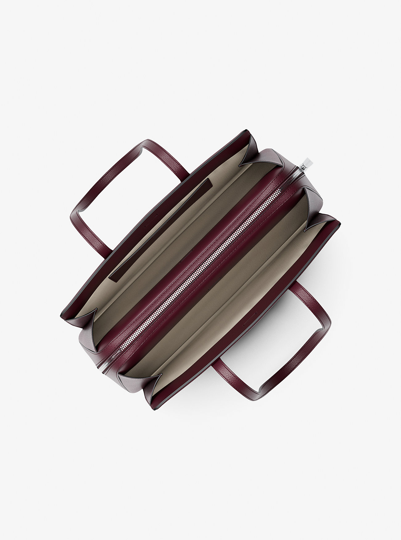 Laila Medium Pebbled Leather Tote Bag - OXBLOOD