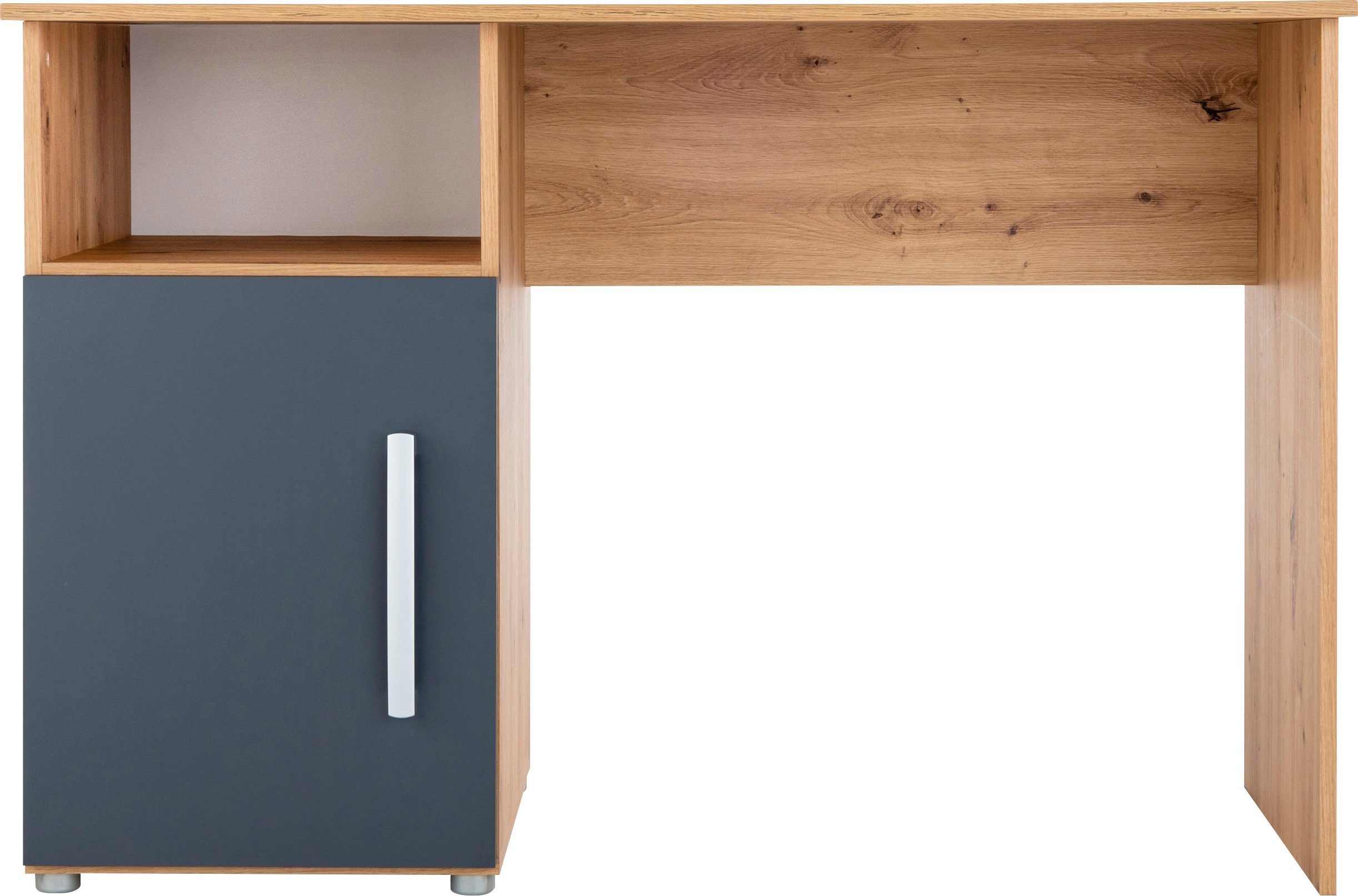 arthur berndt Jugendzimmer-Set Alessio, (Set, 5-St., Bett, Kleiderschrank, Schreibtisch, Standregal und TV-Lowboard), mit Melamin-Oberfläche