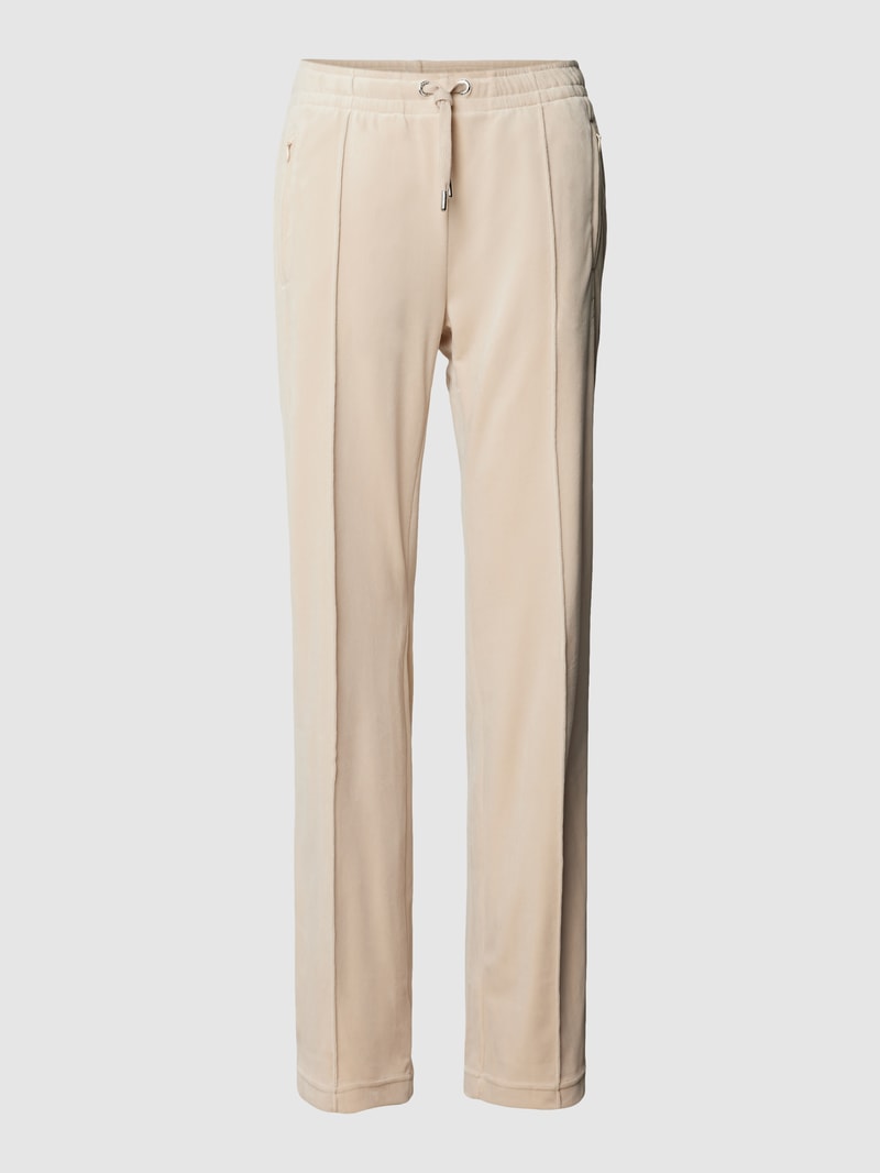 Trackpants mit fixierten Bügelfalten Modell 'TINA' in sand