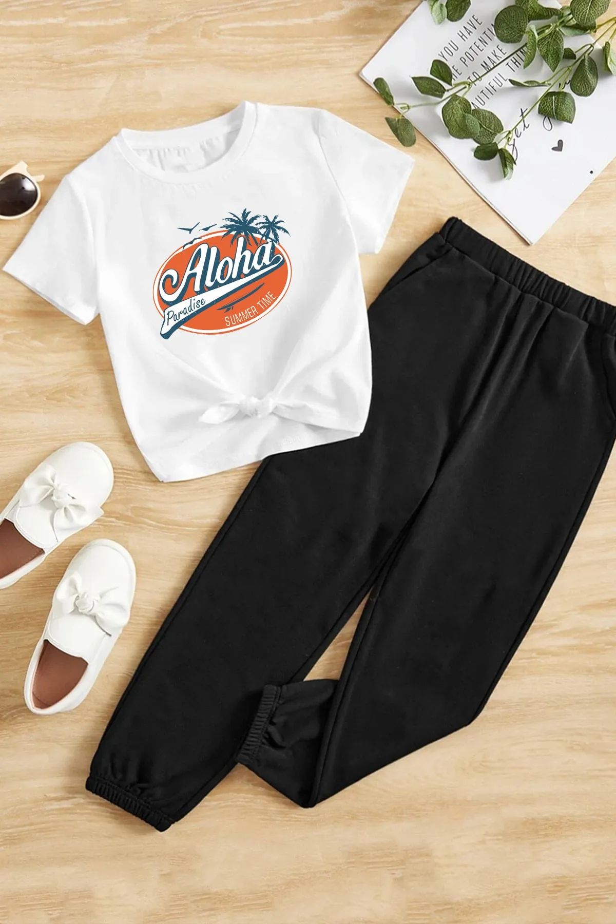 uyguntarz  Aloha Bottom - Top-Trainingsanzug-Set für Kinder