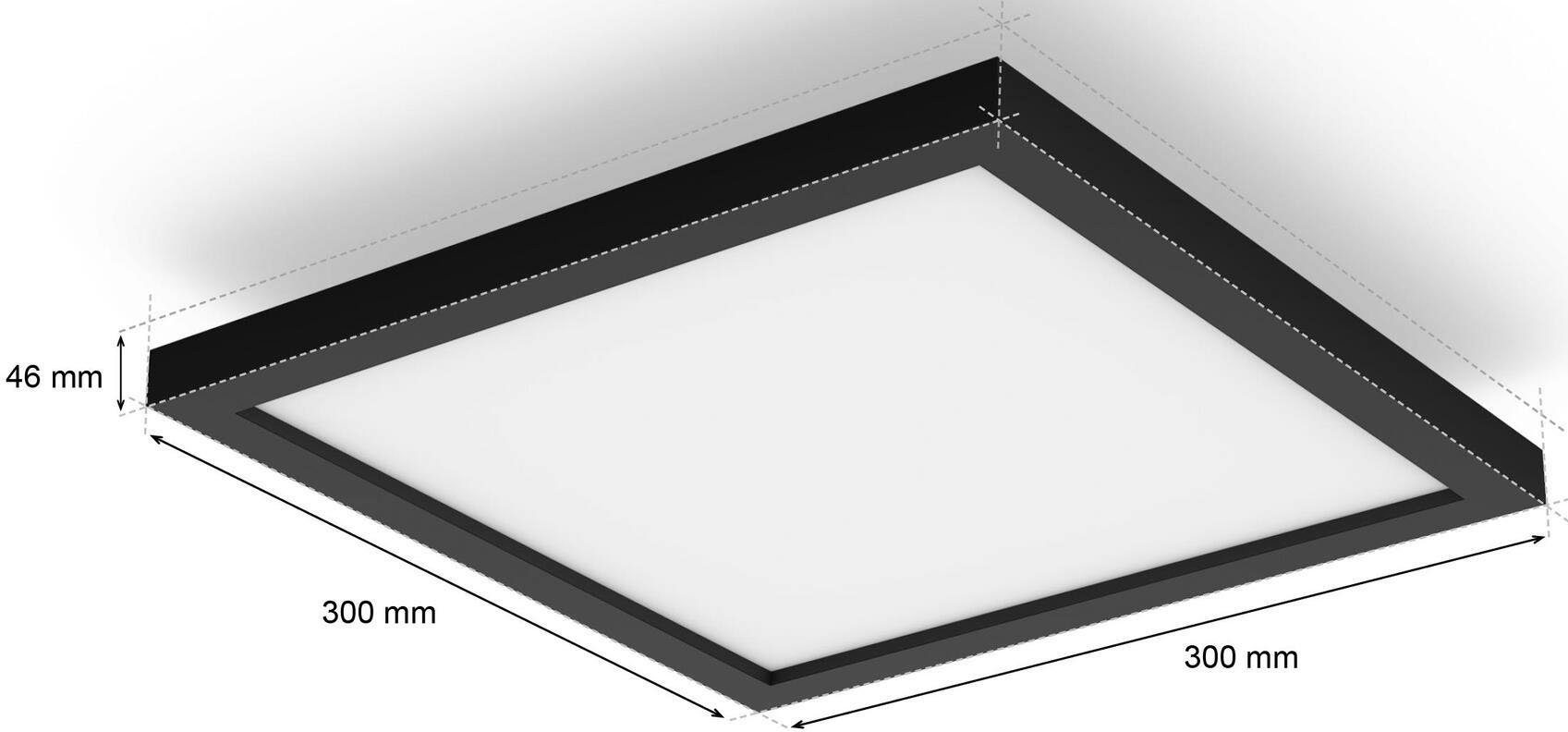 Philips Hue LED Deckenleuchte Aurelle, Bluetooth, Dimmfunktion, LED fest integriert, warmweiß - kaltweiß, mit Dimmschalter