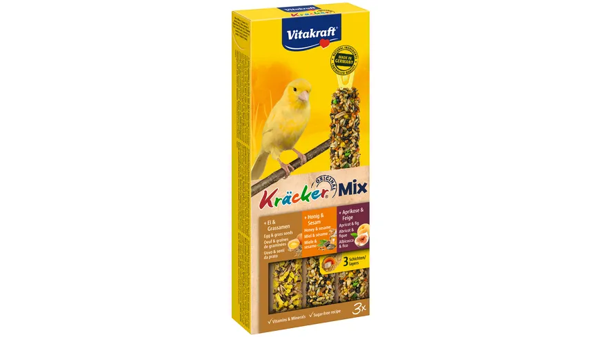 Vitakraft Kräcker® Trio-Mix Ei Frucht Honig Kanarien