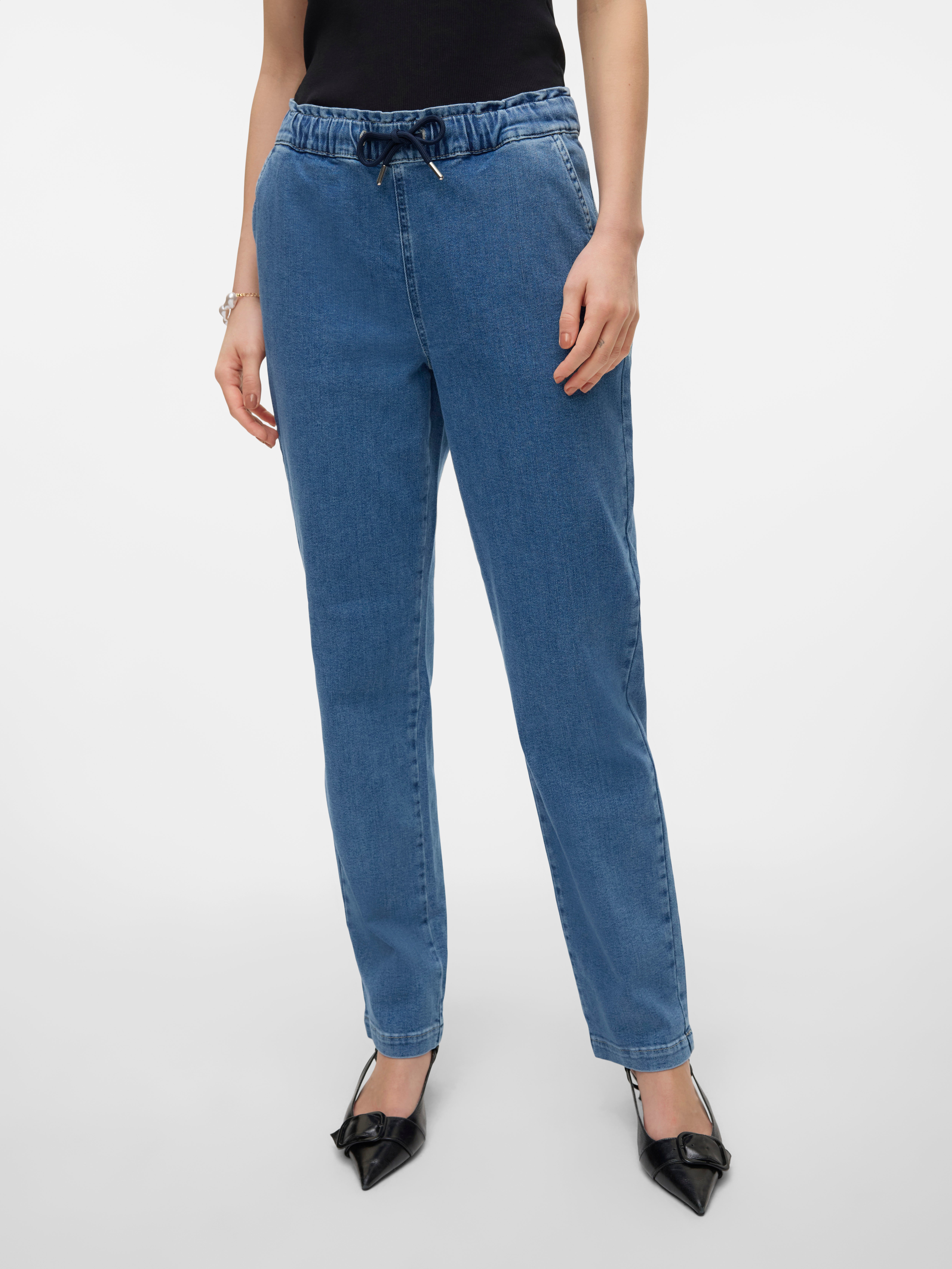 VMCALLIE Mid Rise Karotte, locker geschnitten Jeans