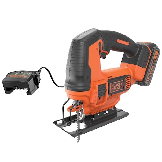 Black & Decker BDCJS18E1-QW 18V 2,5Ah Stichsäge mit Schnellladegerät