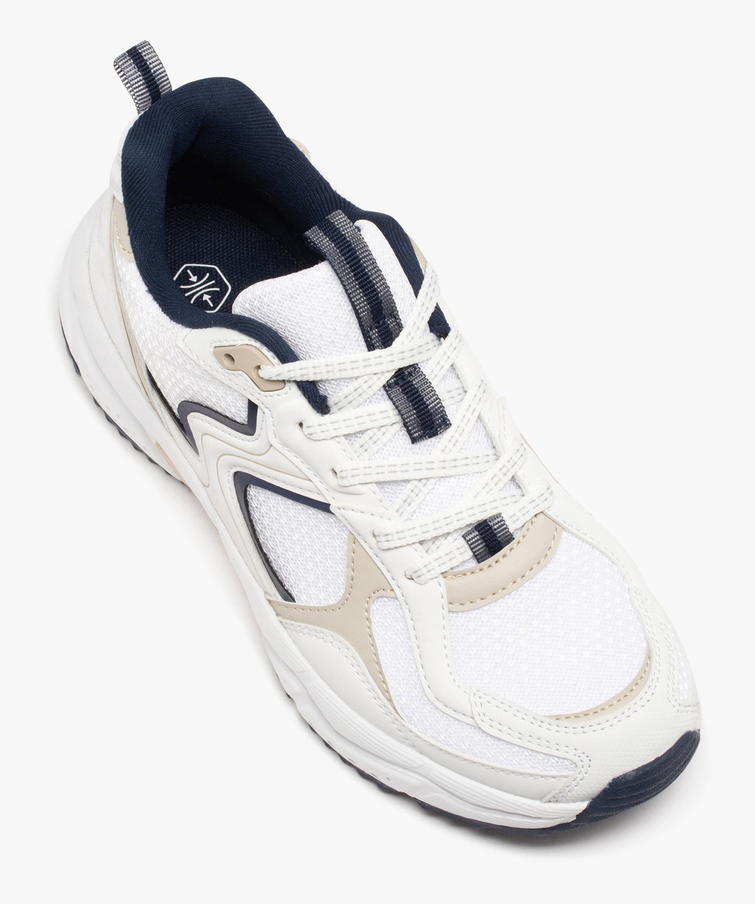 Baskets de sport en mesh légères femme blanc | GEMO