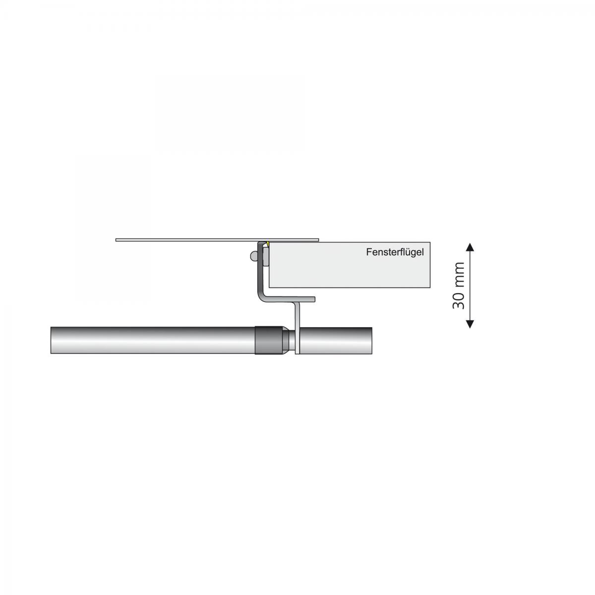 Bella Casa Bistrostange, Scheibengardinenstange, Klemmstange Press-Fix, weiß, ausziehbar 30-50 cm